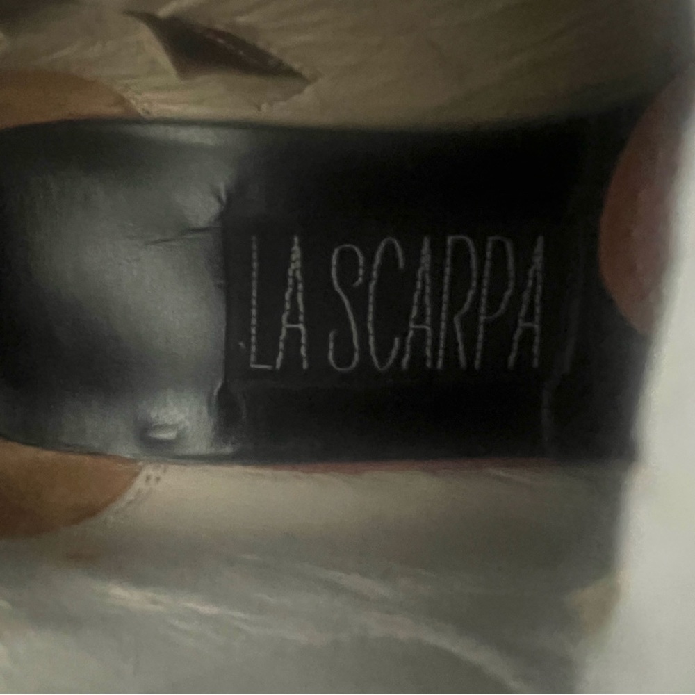 LA SCARPA Brown Genuine 
Leather Ankle Boots with Silver Buckle - Picture 10 of 10